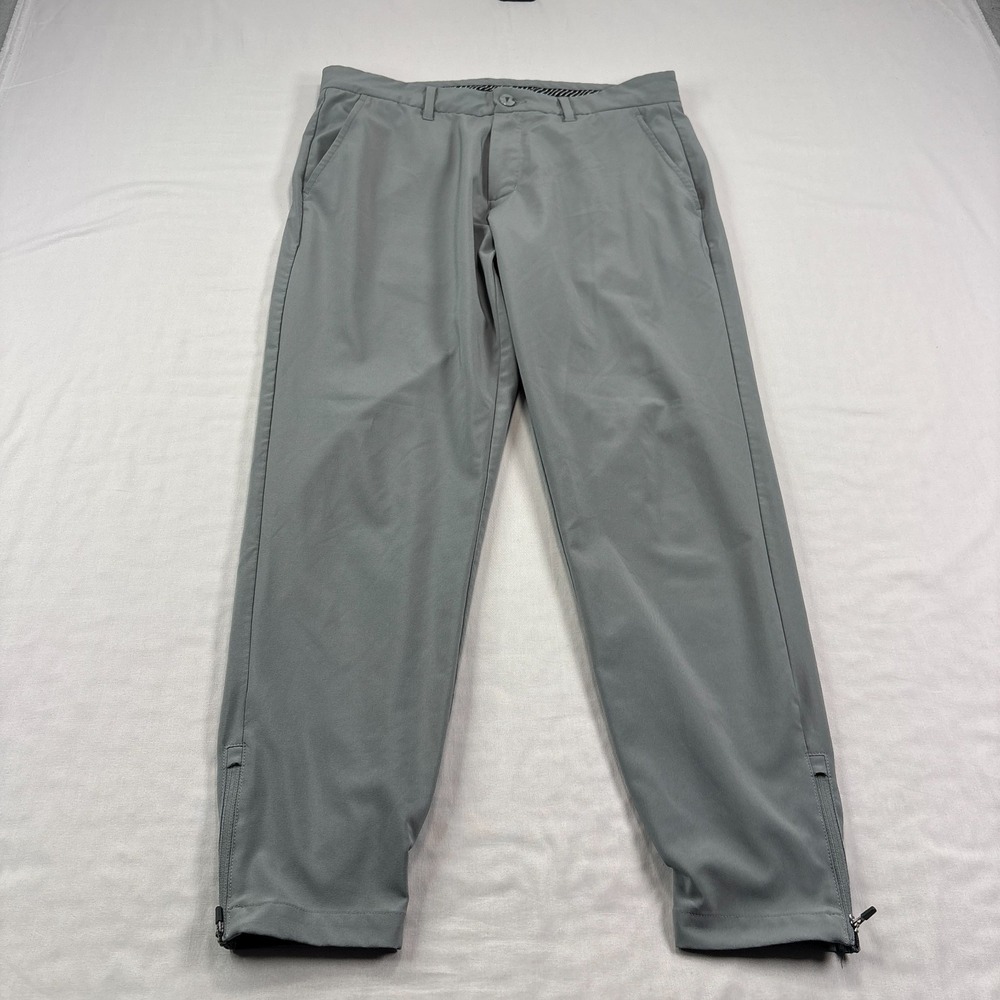 Primo Golf Jogger Pants Mens 32 Short Gray Stretch Performance Tapered Ankle Zip